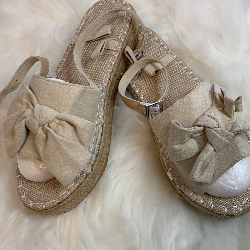 Shein bow decor espadrille sling back sandal